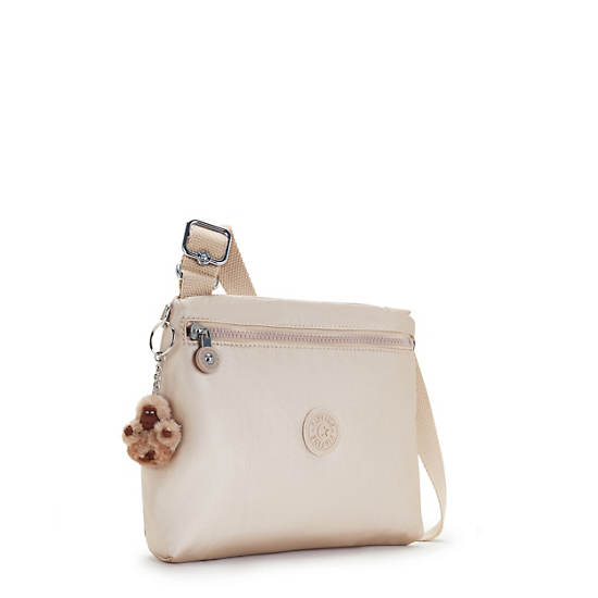 Kipling Merriweather Metallic Crossbody Bags Metal | SGQAJ8071