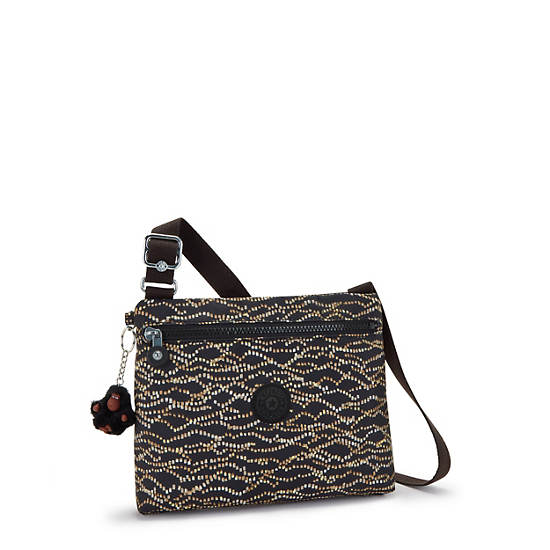 Kipling Merriweather Printed Crossbody Bags Gold / Black | GQNIX3094