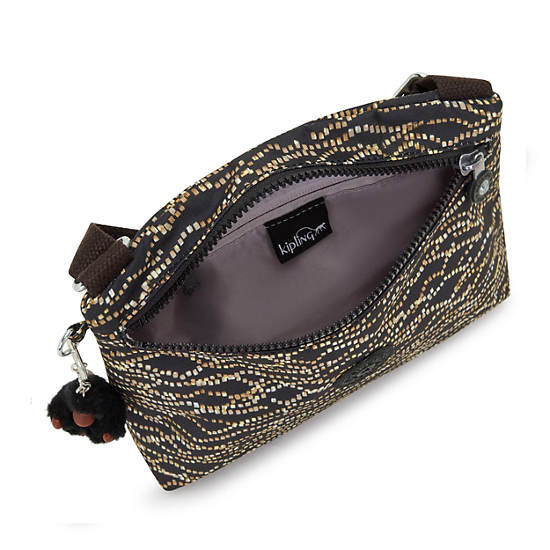 Kipling Merriweather Printed Crossbody Bags Gold / Black | GQNIX3094