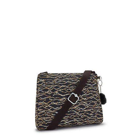 Kipling Merriweather Printed Crossbody Bags Gold / Black | GQNIX3094