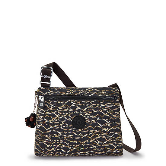 Kipling Merriweather Printed Crossbody Bags Gold / Black | GQNIX3094