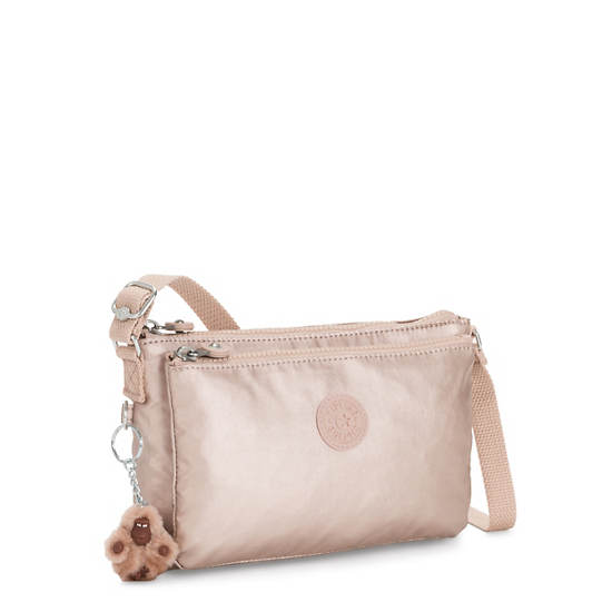 Kipling Mikaela Metallic Crossbody Bags Metal | DGZOL5436