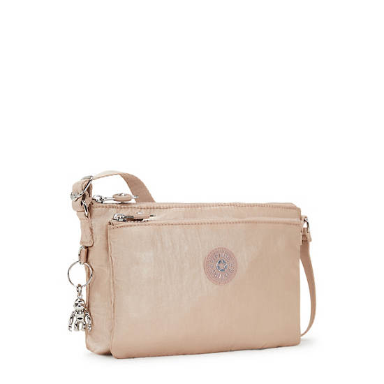 Kipling Mikaela Metallic Crossbody Bags Gold / Metal | CQNOE8715