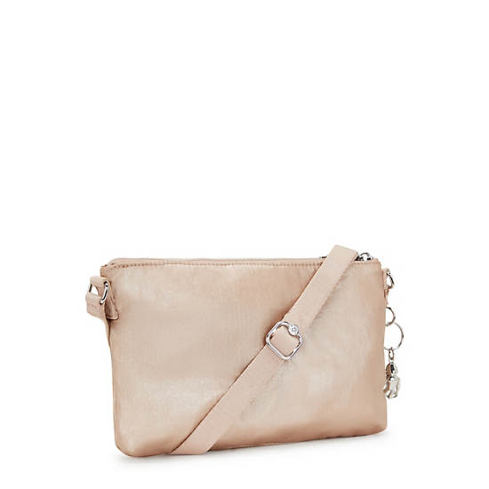 Kipling Mikaela Metallic Crossbody Bags Gold / Metal | CQNOE8715