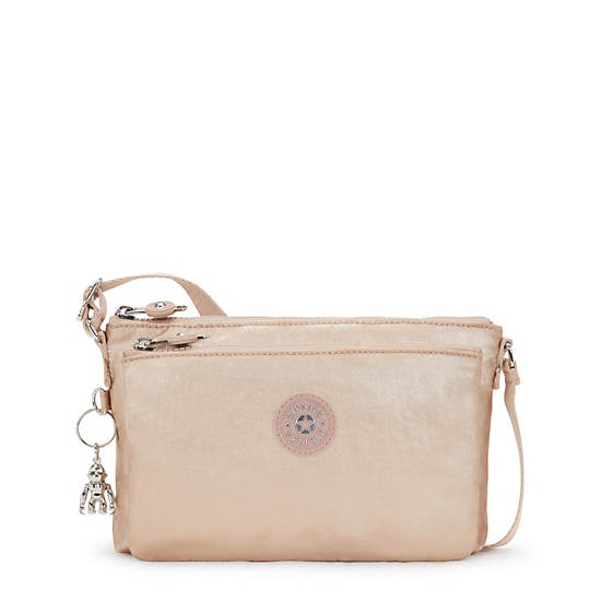 Kipling Mikaela Metallic Crossbody Bags Gold / Metal | CQNOE8715