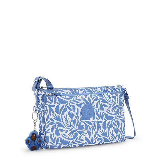 Kipling Mikaela Printed Crossbody Bags Blue / White | NYMPL3160