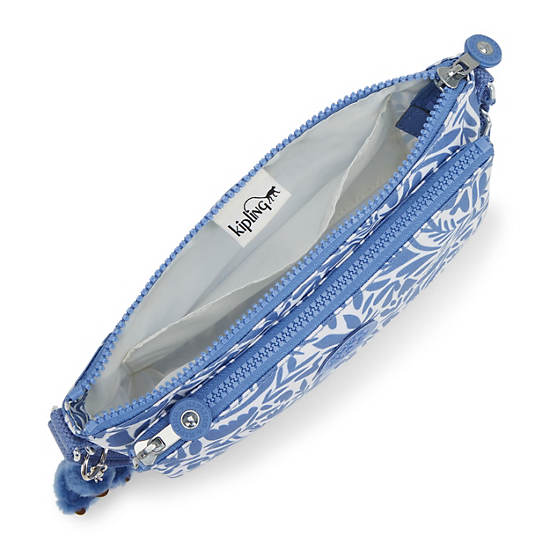 Kipling Mikaela Printed Crossbody Bags Blue / White | NYMPL3160