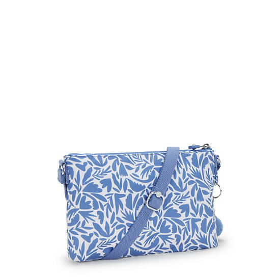 Kipling Mikaela Printed Crossbody Bags Blue / White | NYMPL3160