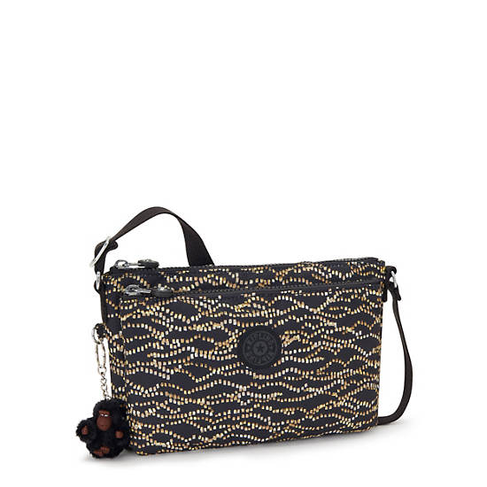 Kipling Mikaela Printed Crossbody Bags Gold / Black | KLWNT5108