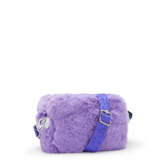 Kipling Milda Emily In Paris Furry Crossbody Bags Purple | YCZRT3046