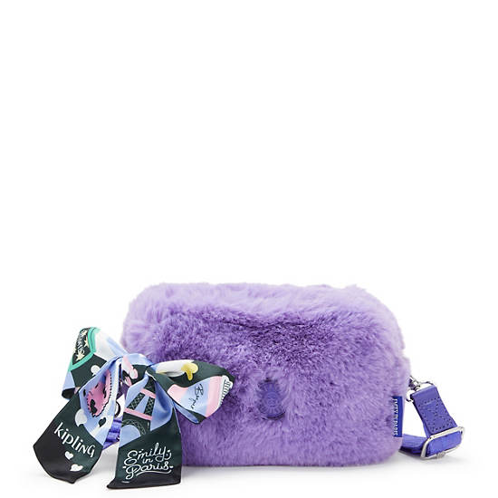 Kipling Milda Furry Crossbody Bag Emily In Paris Purple | QOVYH3560