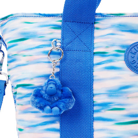 Kipling Minta Large Printed Shoulder Bags Blue | ISNWL8102