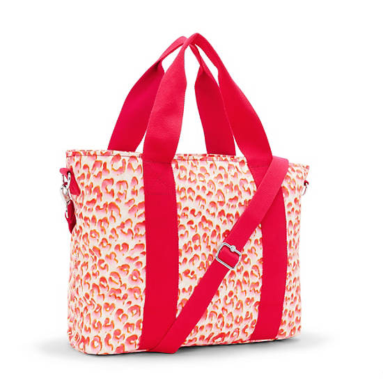 Kipling Minta Large Printed Shoulder Bags Pink | FRQBH1904