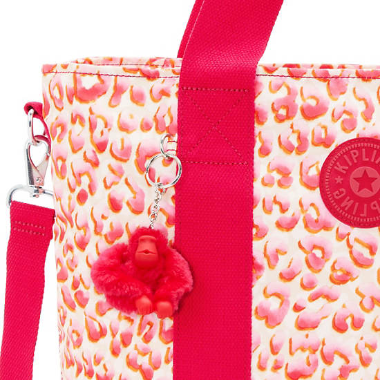 Kipling Minta Large Printed Shoulder Bags Pink | FRQBH1904