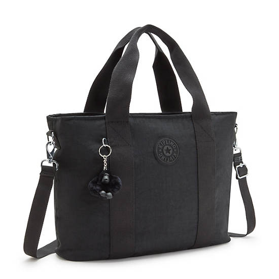 Kipling Minta Large Shoulder Bags Black | FUAZC0953