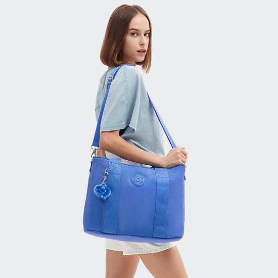 Kipling Minta Large Shoulder Bags Blue | TJWQC7520