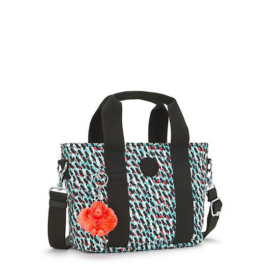 Kipling Minta Printed Shoulder Bags Black / Multicolor | GSPEA4093