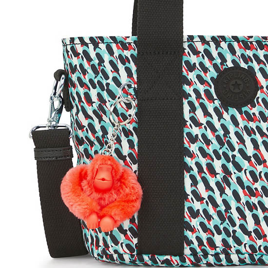 Kipling Minta Printed Shoulder Bags Black / Multicolor | GSPEA4093