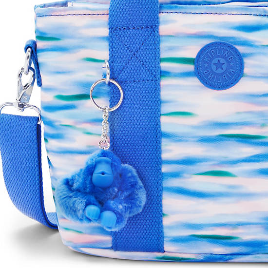 Kipling Minta Printed Shoulder Bags Blue | PUMLH0489