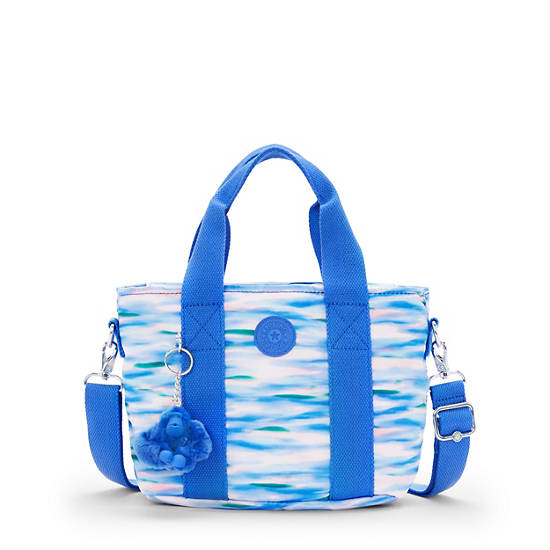 Kipling Minta Printed Shoulder Bags Blue | PUMLH0489