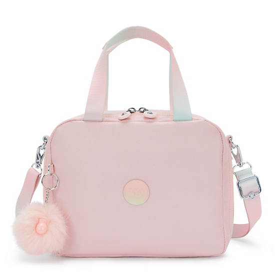 Kipling Miyo Metallic Lunch Bags Pink / Metal | PLMWV1485