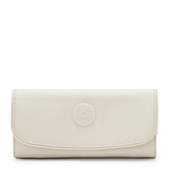 Kipling Money Land Metallic Snap Wallets Beige | AZWRT6173