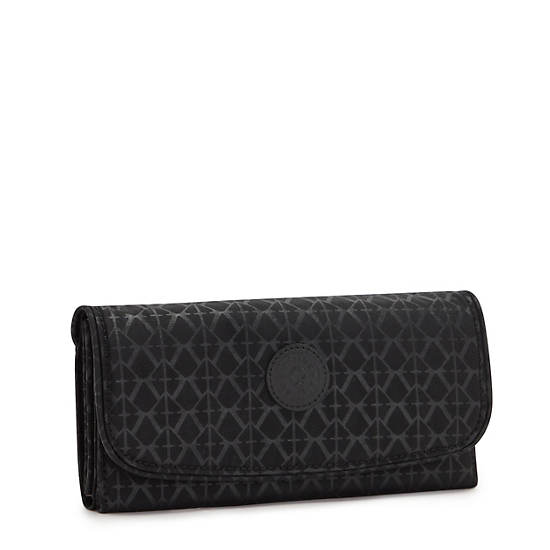 Kipling Money Land Printed Snap Wallets Black | JWTHP3024