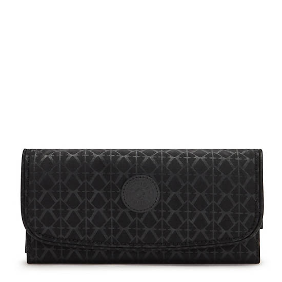 Kipling Money Land Printed Snap Wallets Black | JWTHP3024