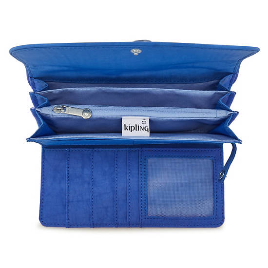 Kipling Money Land Snap Wallets Blue | RVBWP9842