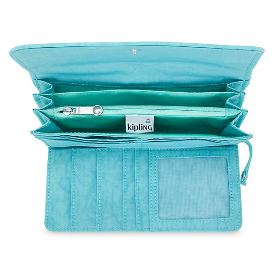 Kipling Money Land Snap Wallets Light Turquoise | WFZDB5683