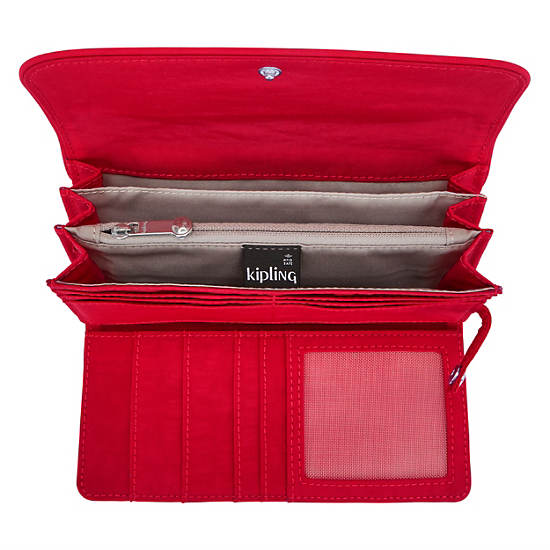 Kipling Money Land Snap Wallets Red / Dark / Red | SVGZU1830