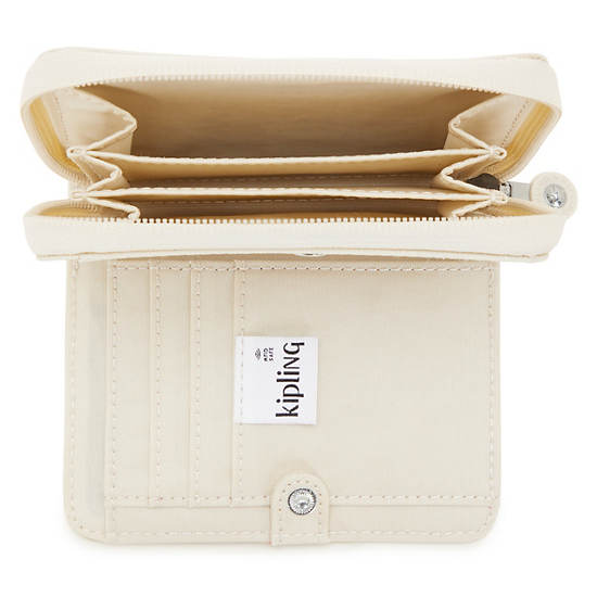 Kipling Money Love Metallic Small Wallets Beige | YCSVL4709