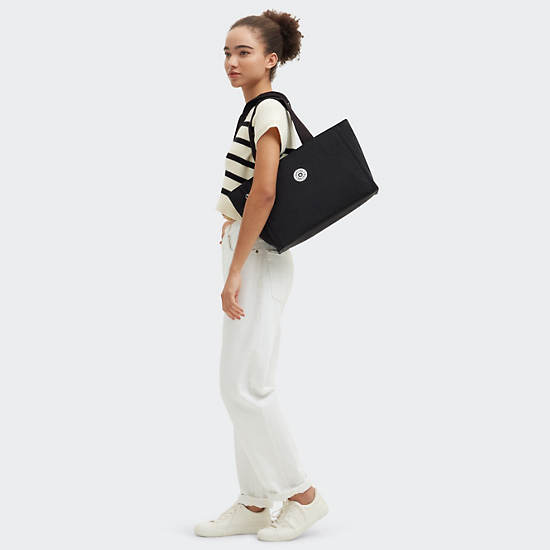 Kipling Nalo Tote Bags Black | BZGSP7246