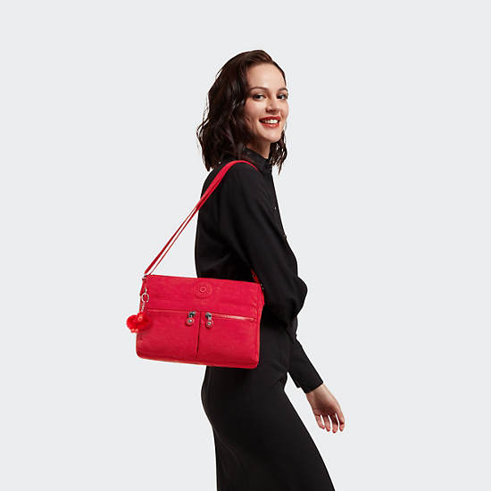 Kipling New Angie Crossbody Bags Red / Dark / Red | ZGVMH4126