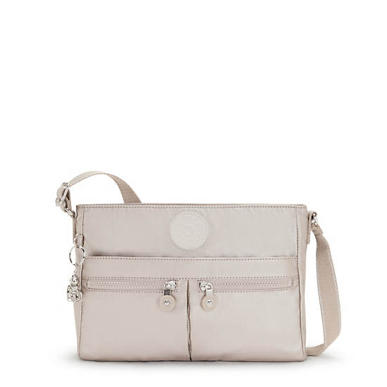 Kipling New Angie Metallic Crossbody Bags Metal | LECPU3947