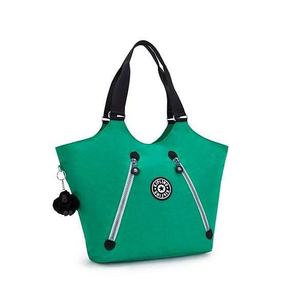 Kipling New Cicely Tote Bags Green | QHMRD0486