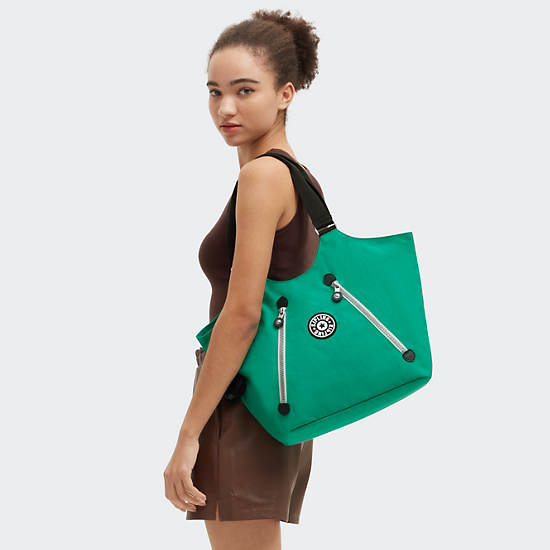 Kipling New Cicely Tote Bags Green | QHMRD0486