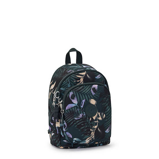 Kipling New Delia Compact Printed Backpack Black / Green / Purple | UGNKX6481