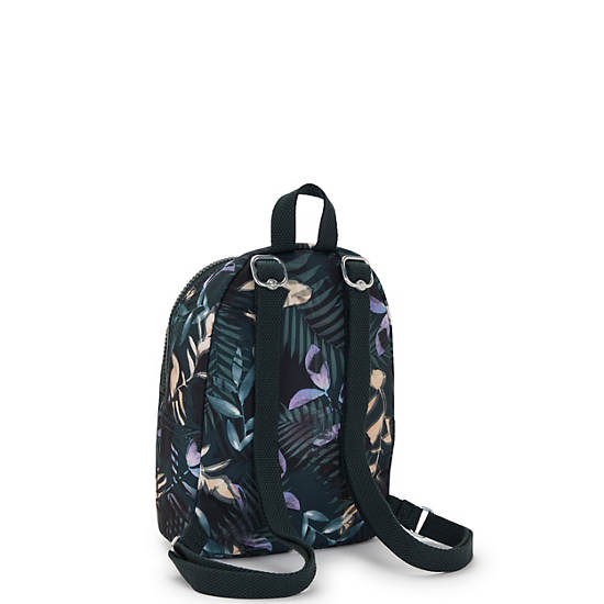 Kipling New Delia Compact Printed Backpack Black / Green / Purple | UGNKX6481