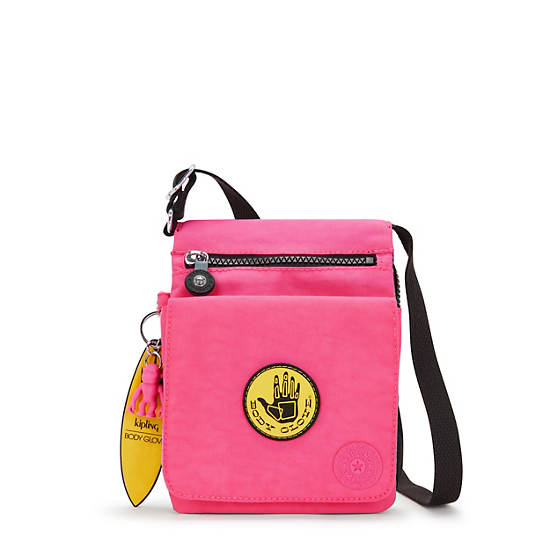 Kipling New Eldorado Body Glove Crossbody Bags Pink | BHVOS0517