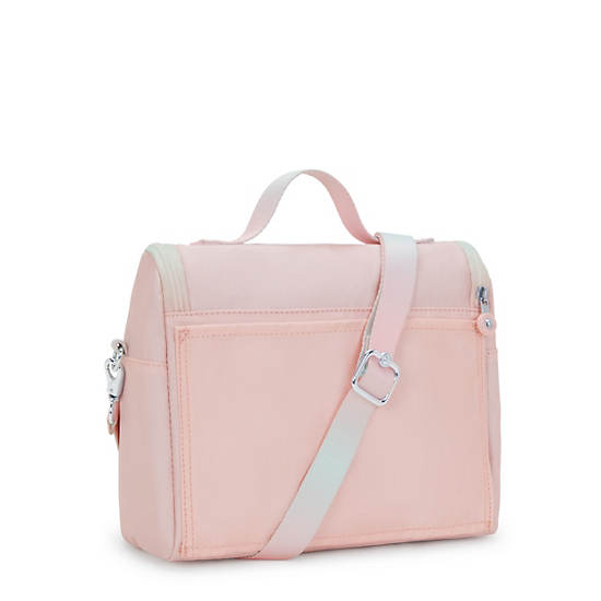 Kipling New Kichirou Metallic Lunch Bags Pink / Metal | UZSED7625