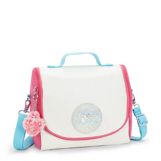 Kipling New Kichirou Metallic Lunch Bags White / Pink / Blue | KNZWR2754