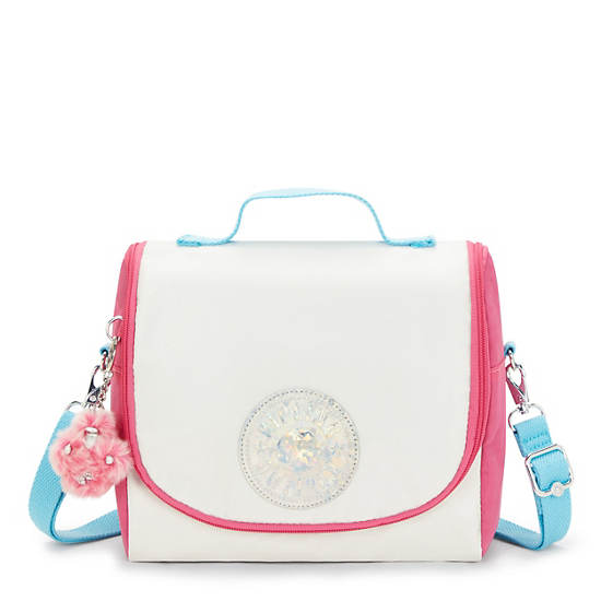 Kipling New Kichirou Metallic Lunch Bags White / Pink / Blue | KNZWR2754