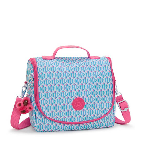 Kipling New Kichirou Printed Lunch Bags Blue / Pink | GBYQV5728