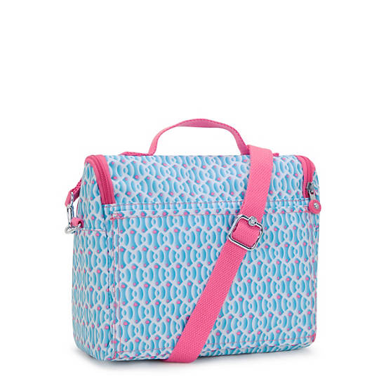 Kipling New Kichirou Printed Lunch Bags Blue / Pink | GBYQV5728