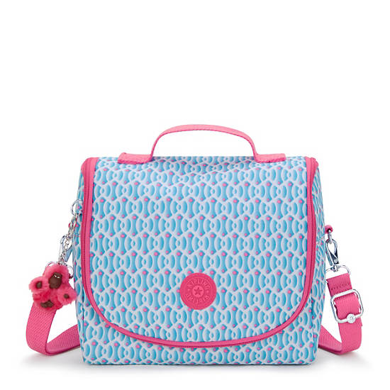 Kipling New Kichirou Printed Lunch Bags Blue / Pink | GBYQV5728