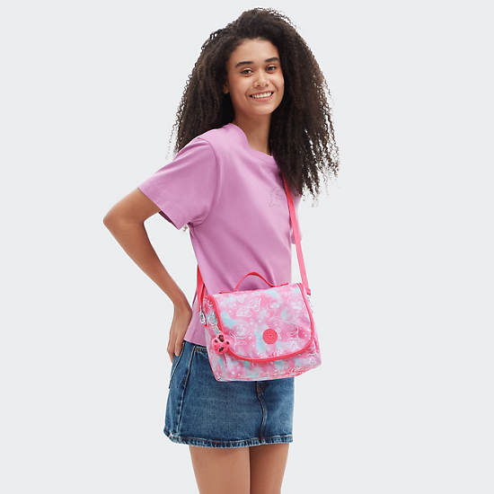 Kipling New Kichirou Printed Lunch Bags Pink / Blue | YWTMN0734