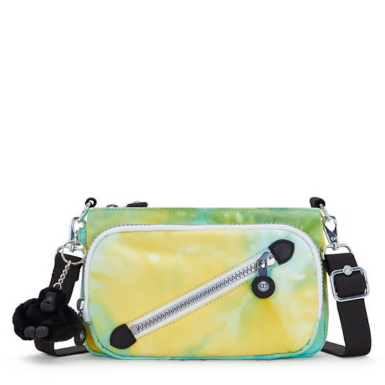 Kipling New Milos Printed Shoulder Bags Green / Yellow / Black | CTFRS1798