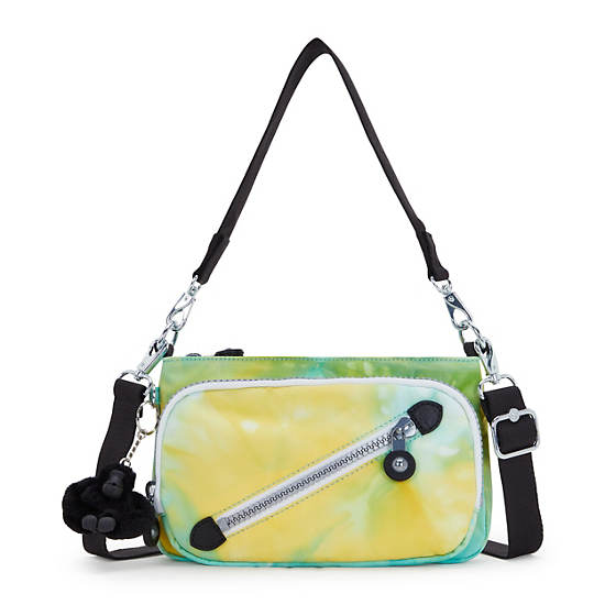 Kipling New Milos Printed Shoulder Bags Green / Yellow / Black | CTFRS1798