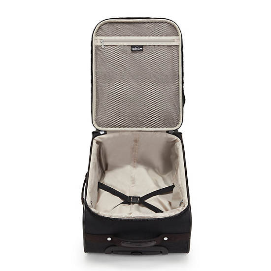 Kipling Parker Small Metallic Rolling Luggage Black | TDGKP6038